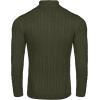 image:imageCOOFANDY Mens Quarter Zip Sweater Slim Fit Casual Knitted Turtleneck Pullover Mock Neck Polo SweaterDark Army Green