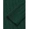 image:imageCOOFANDY Mens Quarter Zip Sweater Slim Fit Casual Knitted Turtleneck Pullover Mock Neck Polo SweaterDark Green