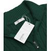 image:imageCOOFANDY Mens Quarter Zip Sweater Slim Fit Casual Knitted Turtleneck Pullover Mock Neck Polo SweaterDark Green