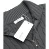 image:imageCOOFANDY Mens Quarter Zip Sweater Slim Fit Casual Knitted Turtleneck Pullover Mock Neck Polo SweaterDark Grey