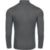 image:imageCOOFANDY Mens Quarter Zip Sweater Slim Fit Casual Knitted Turtleneck Pullover Mock Neck Polo SweaterDark Grey
