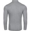 image:imageCOOFANDY Mens Quarter Zip Sweater Slim Fit Casual Knitted Turtleneck Pullover Mock Neck Polo SweaterGrey