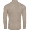 image:imageCOOFANDY Mens Quarter Zip Sweater Slim Fit Casual Knitted Turtleneck Pullover Mock Neck Polo SweaterKhaki
