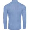 image:imageCOOFANDY Mens Quarter Zip Sweater Slim Fit Casual Knitted Turtleneck Pullover Mock Neck Polo SweaterLight Blue