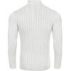 image:imageCOOFANDY Mens Quarter Zip Sweater Slim Fit Casual Knitted Turtleneck Pullover Mock Neck Polo SweaterWhite