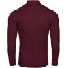 image:imageCOOFANDY Mens Quarter Zip Sweater Slim Fit Casual Knitted Turtleneck Pullover Mock Neck Polo SweaterWine Red