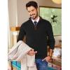 image:imageCOOFANDY Mens Quarter Zip Sweater Slim Fit Mock Neck Pullover Casual Knitted Ribbed Polo SweatersAblack