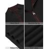 image:imageCOOFANDY Mens Quarter Zip Sweater Slim Fit Mock Neck Pullover Casual Knitted Ribbed Polo SweatersAblack
