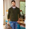 image:imageCOOFANDY Mens Quarter Zip Sweater Slim Fit Mock Neck Pullover Casual Knitted Ribbed Polo SweatersArmy Green