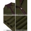 image:imageCOOFANDY Mens Quarter Zip Sweater Slim Fit Mock Neck Pullover Casual Knitted Ribbed Polo SweatersArmy Green
