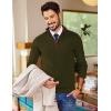 image:imageCOOFANDY Mens Quarter Zip Sweater Slim Fit Mock Neck Pullover Casual Knitted Ribbed Polo SweatersArmy Green