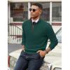 image:imageCOOFANDY Mens Quarter Zip Sweater Slim Fit Mock Neck Pullover Casual Knitted Ribbed Polo SweatersGreen