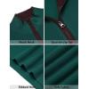 image:imageCOOFANDY Mens Quarter Zip Sweater Slim Fit Mock Neck Pullover Casual Knitted Ribbed Polo SweatersGreen