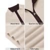 image:imageCOOFANDY Mens Quarter Zip Sweater Slim Fit Mock Neck Pullover Casual Knitted Ribbed Polo SweatersWhite