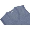 image:imageCOOFANDY Mens Sweater Vest V Neck Sleeveless Sweater Slim Fit Casual Knitted Vest SweatersBlue and White