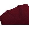 image:imageCOOFANDY Mens Sweater Vest V Neck Sleeveless Sweater Slim Fit Casual Knitted Vest SweatersDeep Red