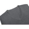 image:imageCOOFANDY Mens Sweater Vest V Neck Sleeveless Sweater Slim Fit Casual Knitted Vest SweatersGrey