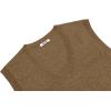 image:imageCOOFANDY Mens Sweater Vest V Neck Sleeveless Sweater Slim Fit Casual Knitted Vest SweatersKhaki