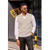 image:imageCOOFANDY Mens Sweater Vest V Neck Sleeveless Sweater Slim Fit Casual Knitted Vest SweatersLight Khaki