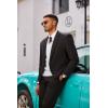 image:imageCOOFANDY Mens Sweater Vest V Neck Sleeveless Sweater Slim Fit Casual Knitted Vest SweatersWhite and Black Stripe