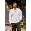 image:imageCOOFANDY Mens Sweater Vest V Neck Sleeveless Sweater Slim Fit Casual Knitted Vest SweatersWhite and Black Stripe