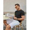 image:imageCOOFANDY Mens TShirts Short Sleeve Crewneck Knit Shirts Summer Ribbed Textured Tee ShirtsB Black