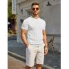 image:imageCOOFANDY Mens TShirts Short Sleeve Crewneck Knit Shirts Summer Ribbed Textured Tee ShirtsB White