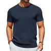 image:imageCOOFANDY Mens Casual TShirts Short Sleeve Crewneck Pullover Classic Knit Tee ShirtsNavy Blue