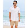 image:imageCOOFANDY Mens Casual Shorts 5 Elastic Drawstring Shorts Summer Beach Athletic ShortsLight Khaki
