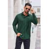 image:imageCOOFANDY Mens Casual Button Down Shirt Long Sleeve Wrinkle Free Shirts Stretch Dress ShirtGreen