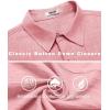 image:imageCOOFANDY Mens Casual Button Down Shirts Short Sleeve Textured Summer Beach ShirtChampagne Pink