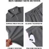 image:imageCOOFANDY Mens 2 Piece Set Summer Beach Vacation Outfits Quarter Zip Polo Shirt and Shorts SetsDark Gray