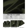 image:imageCOOFANDY Mens Button Down Shirt Short Sleeve Casual Shirts Linen Textured Summer Beach ShirtsArmy Green