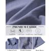 image:imageCOOFANDY Mens Button Down Shirt Short Sleeve Casual Shirts Linen Textured Summer Beach ShirtsGrey Blue