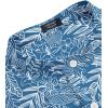 image:imageCOOFANDY Mens Casual Henley Shirt Band Collar Short Sleeve Shirt Summer Beach Hippie TShirtBlue Palm Leaf