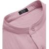 image:imageCOOFANDY Mens Casual Henley Shirt Band Collar Short Sleeve Shirt Summer Beach Hippie TShirtLight Pink