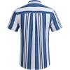 image:imageCOOFANDY Mens Casual Henley Shirt Band Collar Short Sleeve Shirt Summer Beach Hippie TShirtStripewhite  Blue