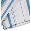 image:imageCOOFANDY Mens Casual Henley Shirt Band Collar Short Sleeve Shirt Summer Beach Hippie TShirtStripewhite  Lake Blue