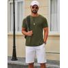 image:imageCOOFANDY Mens TShirts Short Sleeve Crew Neck T Shirts Casual Classic Basic Tee ShirtsArmy Green