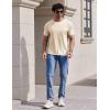 image:imageCOOFANDY Mens TShirts Short Sleeve Crew Neck T Shirts Casual Classic Basic Tee ShirtsBeige