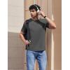 image:imageCOOFANDY Mens TShirts Short Sleeve Crew Neck T Shirts Casual Classic Basic Tee ShirtsDark Grey