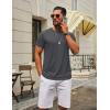 image:imageCOOFANDY Mens TShirts Short Sleeve Crew Neck T Shirts Casual Classic Basic Tee ShirtsDark Grey