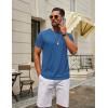 image:imageCOOFANDY Mens TShirts Short Sleeve Crew Neck T Shirts Casual Classic Basic Tee ShirtsDenim Blue