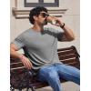 image:imageCOOFANDY Mens TShirts Short Sleeve Crew Neck T Shirts Casual Classic Basic Tee ShirtsLight Grey