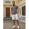 image:imageCOOFANDY Mens TShirts Short Sleeve Crew Neck T Shirts Casual Classic Basic Tee ShirtsLight Grey