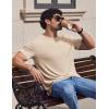 image:imageCOOFANDY Mens TShirts Short Sleeve Crew Neck T Shirts Casual Classic Basic Tee ShirtsLight Khaki