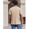 image:imageCOOFANDY Mens TShirts Short Sleeve Crew Neck T Shirts Casual Classic Basic Tee ShirtsLight Khaki