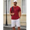 image:imageCOOFANDY Mens TShirts Short Sleeve Crew Neck T Shirts Casual Classic Basic Tee ShirtsRed