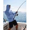 image:imageCOOFANDY Mens UPF 50 Sun Protection Hoodie with Mask Lightweight Long Sleeve SPF Fishing Shirts UV Hiking Running Rash GuardLight Blue