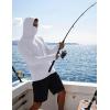 image:imageCOOFANDY Mens UPF 50 Sun Protection Hoodie with Mask Lightweight Long Sleeve SPF Fishing Shirts UV Hiking Running Rash GuardWhite
